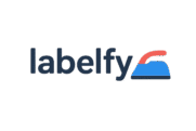 Labelfy logo with cleaning spray icon, representing barcode label management and product tagging solutions.