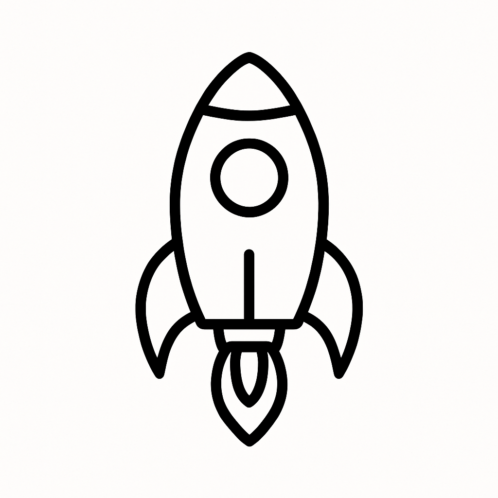 Space rocket logo image